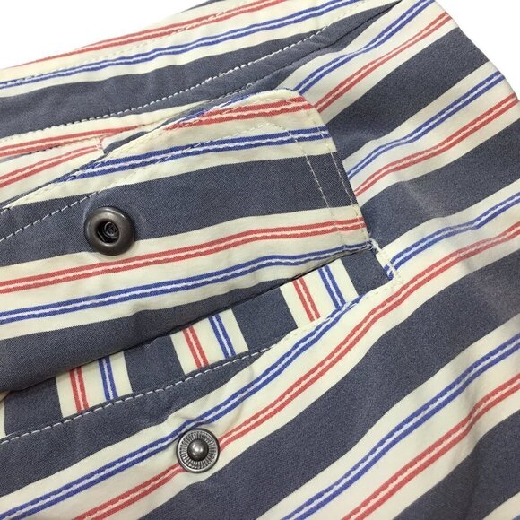 Onia The Calder NWT Americana Multi Stripe Striped Swim Trunks Shorts 38 Lined - Picture 6 of 8